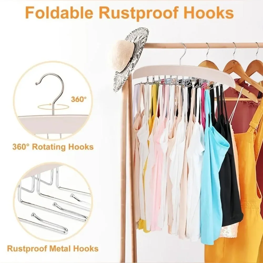 📷🔸️NWOT Rose Gold Rotating Space Saving Wood Hanger